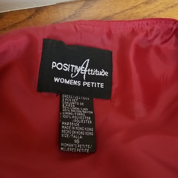 16 Womens Petite RED  long Dress Lined - Picture 8 of 13